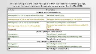 HUAWEI Access Network-MA5811S Installation Guide-Power on the MA5811S