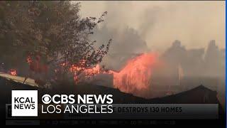 Firefighters make progress on 20,000-acre Mountain Fire burning in Ventura County