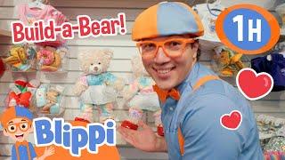 Blippi Build-A-Bear! Fuzzy Teddy Bears | Animals for Kids | Educational Videos | Learn about Animals