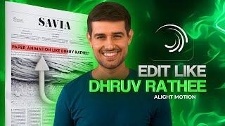 How to edit like dhruv rathee | Alight motion 