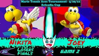 Zelcadia Cup Mario Tennis Aces Tournament - Losers Final, Game 2 - Nikita vs Joey