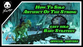 How To SOLO The Hard Ice Cave - Artifact Of The STRONG SOLO Run | ARK: Survival Ascended