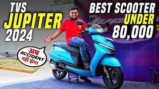 New Tvs Jupiter 110cc 2024 Review- Safety Feature 1st Time in ScooterBest Scooter in India 2024