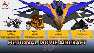 Fictional Movie Aircraft Comparison 3D