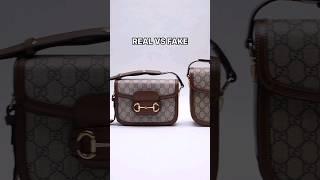 Real vs Fake Horsebit 1955 Small Shoulder Bag Beige Ebony Brown!...