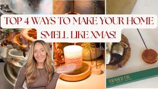 HOW TO MAKE YOUR HOME SMELL LIKE CHRISTMAS WITHOUT CANDLES! | CHRISTMAS DECOR TIPS | HOLIDAY SCENTS