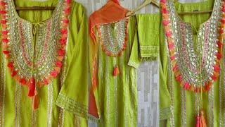 How to make gottapatti suit at home ️Eid dress design 2025️plain dress design️diy gottapatti suit