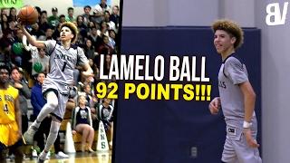 LaMelo Ball 92 Point Game FULL HIGHLIGHTS: 41 Points In 4th! Could NOT MISS ANYTHING!