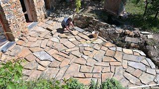 #99 Making a Giant Stone Puzzle | Renovating our Abandoned Stone House in Italy