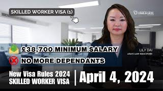 UK Raises Minimum Salary for Skilled Worker Visas to £38,700 - Effective April 4, 2024