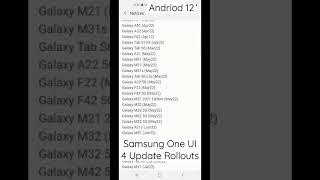 Samsung Andriod 12 One UI 4 Rollouts Check ,Update Enjoy  Let's Change