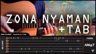 Fourtwnty - ZONA NYAMAN Fingerstyle + TAB & CHORD Tutorial (TAB Untuk Belajar)