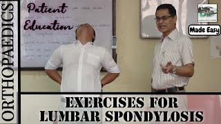 Best Exercises for Lumbar Spondylosis | Prof. Dr. Bikram Prasad Shrestha | DIP Medical Videos