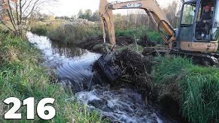 Beaver Dam Removal With Excavator No.216