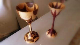 Turning an Hexagonal Segmented mini  Goblet - Woodturning by Eli Avisera