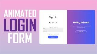 Build a Sleek Animated Login Form with HTML, CSS, and JavaScript #1million #coding