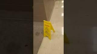 Caution wet floor