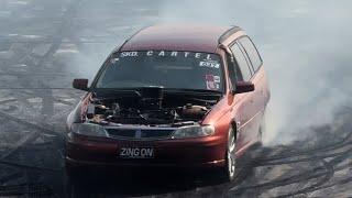 ZINGON burnout car Dragway at the Bend EPIC tyre-slashing skids 6/7/24