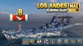 Battleship Los Andes: 8 ships destroyed - World of Warships