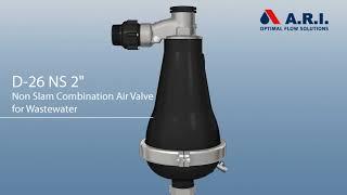 Animation: A.R.I. D-26 & D-26NS Combination Air Valve for Wastewater in operation