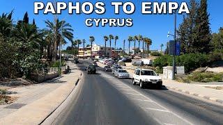 DRIVING from PAPHOS CITY to EMPA VILLAGE in CYPRUS 4K (60fps)