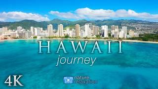 Hawaii Journey [4K] Oahu, Maui, Kauai Drone + Trail + Beach Scenes w/ Calming Music & Ocean Sounds