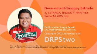 ESTRADA, JINGGOY (PMP) Paid Radio Ad 2022 30s