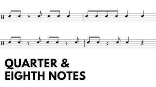 Snare Quarter-Notes & Eighth-Notes | INTERACTIVE Sight Reading Practice | PLAY ALONG