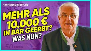 Bargeld einzahlen aus dem Nachlass