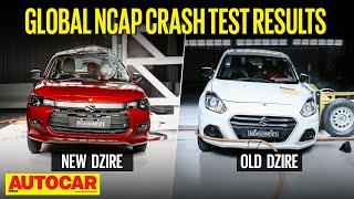 Global NCAP crash test results - New Maruti Suzuki Dzire and old Dzire | Autocar India