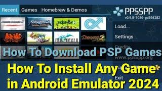How To Install Any Game in PPSSPP Android Emulator || Beginner Tutorial