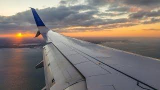 Beautiful Sunset Landing in Tampa in 4K - United 737-800