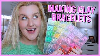 MAKING CLAY BEAD BRACELETS (MAKING BRACELETS TOGETHER: HOW TO MAKE BRACELETS) || KellyPrepsterStudio