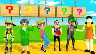 Scary Teacher vs Squid Game Participate in the Secret Box Challenge So Exciting Who is the luckiest