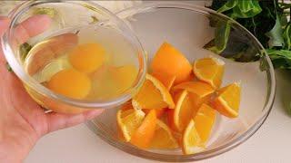 Mix 1 orange with 2 eggs!  you'll be surprised by the result ! Quick delicious dessert in 10 minutes