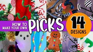 How to make your own picks | DIY Christmas, Halloween & Easter Decor Compilation