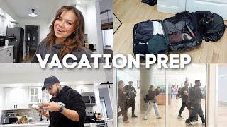 VLOG: vacation prep, grocery haul, morning flight routine, pack with me & traveling to punta cana! 