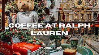 Coffee at Ralph Lauren I New Bond Street I Cartier Christmas insatalltion  I Christmas decorations