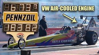 1200BHP 4CYL 3225cc VW AIR-COOLED DRAGSTER INTO THE 6's