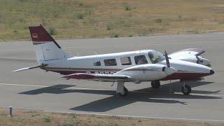 Piper PA-34-200T Seneca II | Private owner | D-GOOO | Taking-off from Cannes [4K]