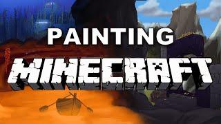 Turning Minecraft Screenshots into Paintings || Speedpaint