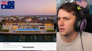 American reacts to HUGE Australian mansions!