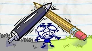 Pencilmate's Battle Of Ink! | Animated Cartoons Characters | Animated Short Films | Pencilmation