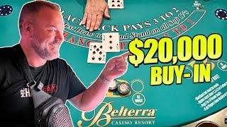 $20,000 High Limit Blackjack Table At Belterra Casino!