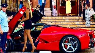 BEST LADIES MONACO DRIVE RARE SUPERCARS: Ferrari, Lamborghini, Bugatti, Rolls-Royce LUXURY LIFESTYLE