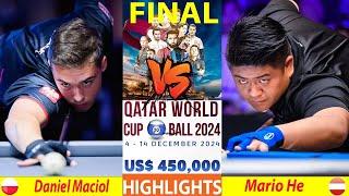 HIGHLIGHTS FINAL | Daniel Maciol VS Mario He | QATAR WORLD CUP 10 BALL 2024