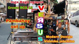 ito mga bago ngayon Crown RCX-15 speaker & Joson Sun A-6 amp, new modern design Videoke machine