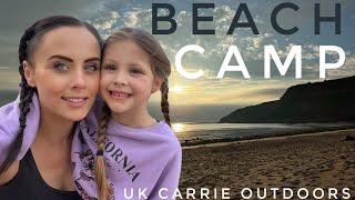 BEACH CAMP | CAMPING WITH KIDS | UK WILD CAMPING