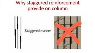Why we provided sttagered reinforcement on column ?