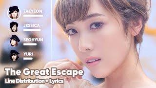 Girls' Generation - THE GREAT ESCAPE (Line Distribution + Lyrics Karaoke) PATREON REQUESTED